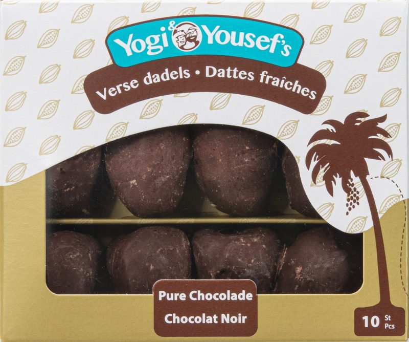 Dates covered with dark chocolate
