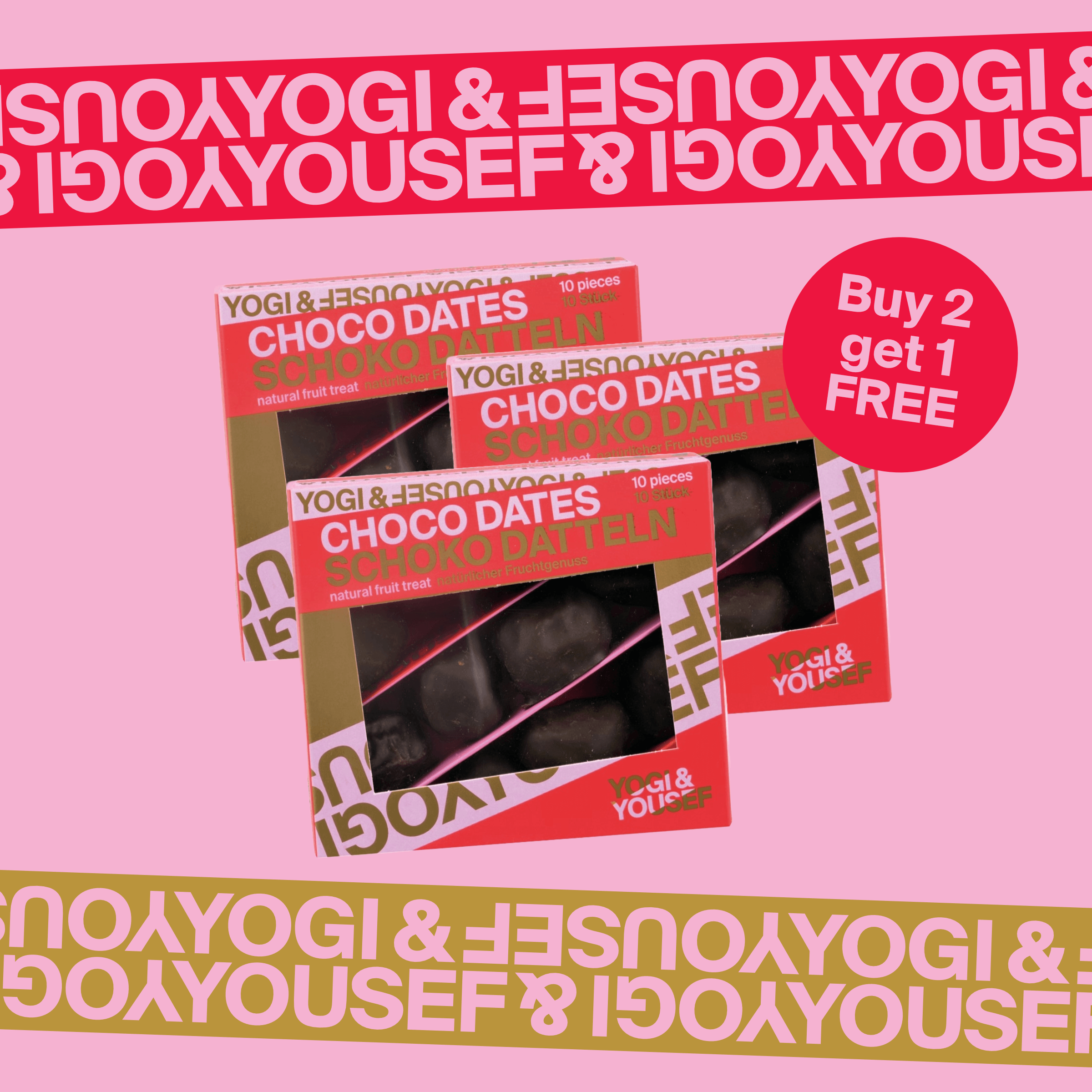 Chocolate dates 2 + 1 extra